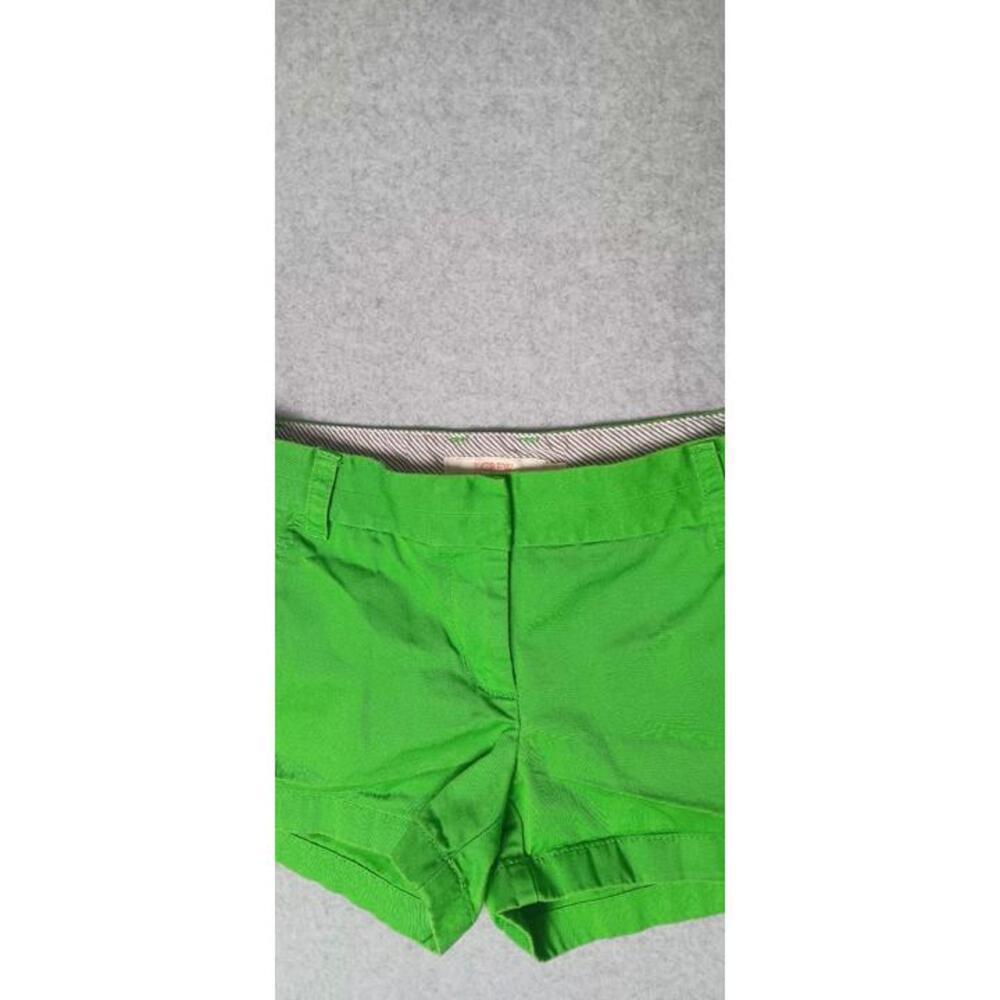 J Crew Chino Broken In Shorts Womens Size 0 Green Low Rise - Picture 3 of 13